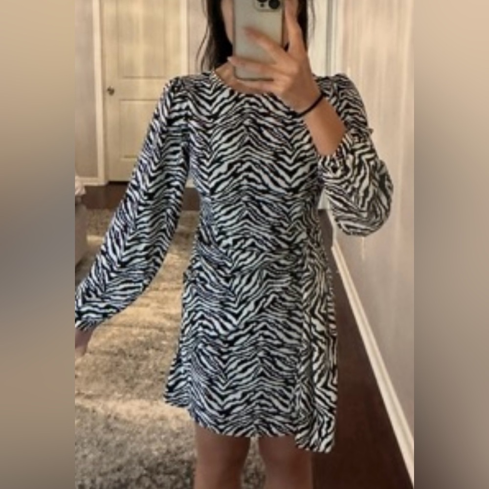 2 zara dress Black and White Snake Print Fabric 2 dress for 1 price